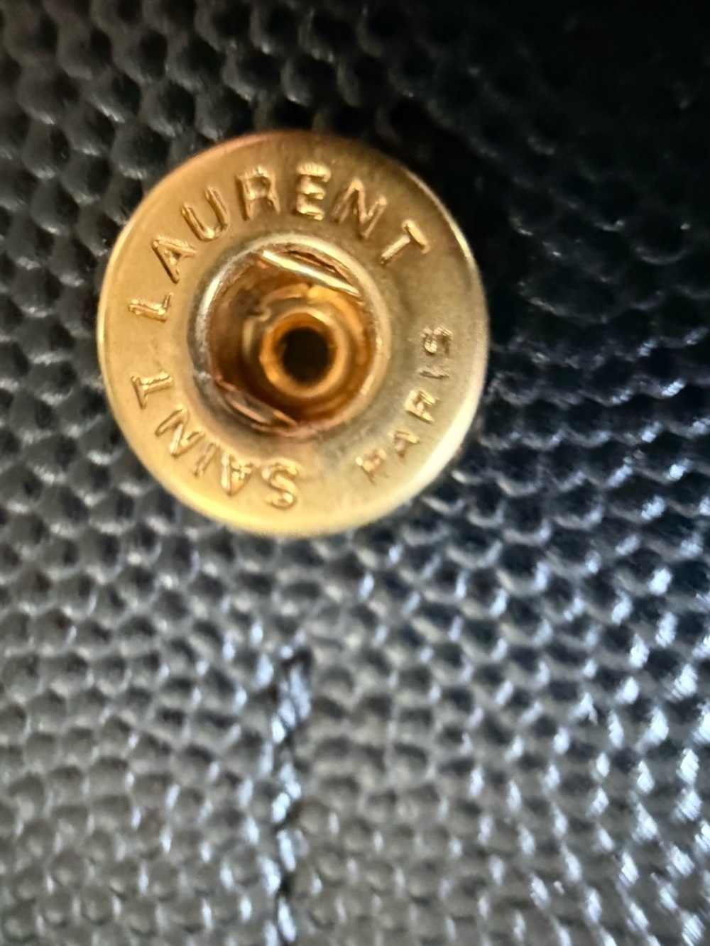 Saint Laurent Black Leather Wallet with Gold YSL Monogram - Picture 6 of 9